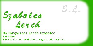 szabolcs lerch business card